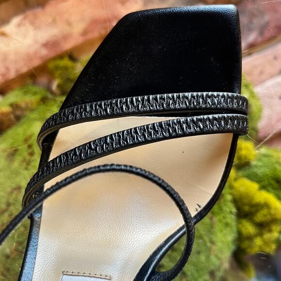 JIMMY CHOO Omna 230 Nori 85 Black Strappy Heels SZ 36.5 (6.5 US) - Picture 5 of 8